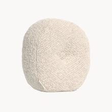 Load image into Gallery viewer, Cream wool bouclé round cushion - handmade in UK
